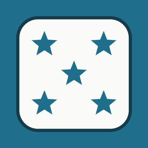 App-Icon Passwortgenerator: Würfel mit Sternen